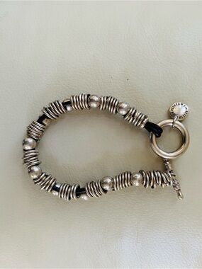 Sin Receta Spanish Jewelry Brand Silver Bead Toggle Bracelet 39g/1.4oz
